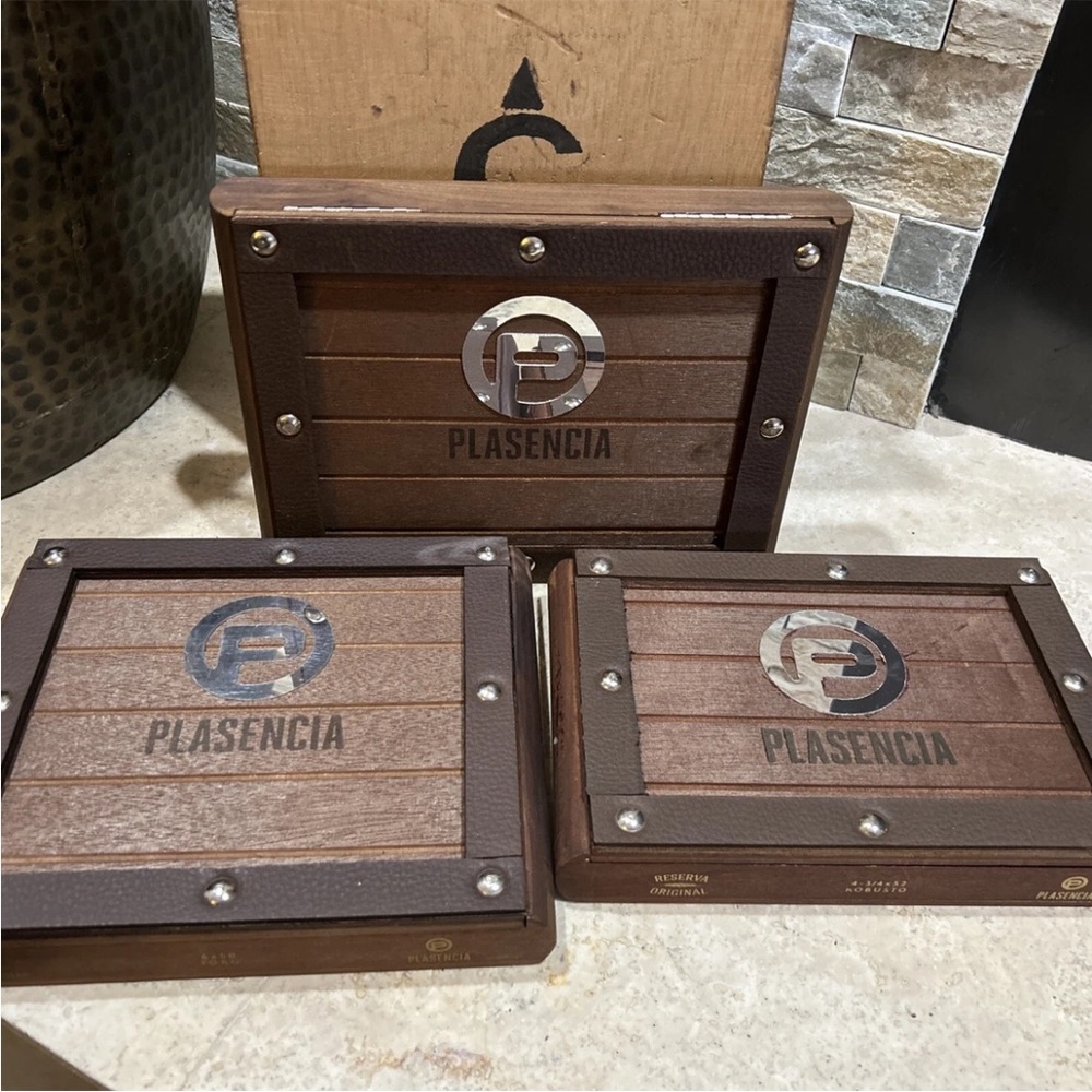 3 Plasencia Reserva Original Empty Cigar Boxes